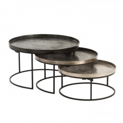 CAFE TABLE 3 ROUND SET OF 3 MIX COLOR 78 - CAFE, SIDE TABLES